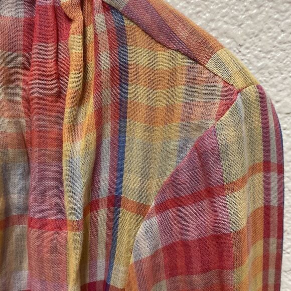 Anthropologie Holding Horses Plaid Button Down Shirt Size 2 - Picture 4 of 7